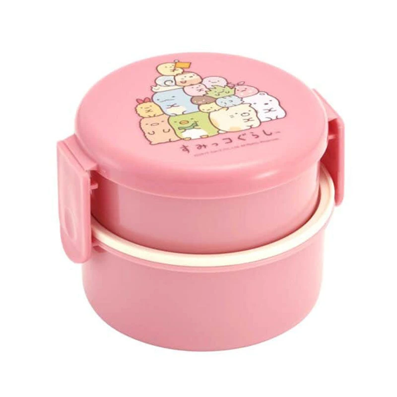 Sumikkogurashi Pink Round Bento Lunch Box 3 Sumikkogurashi Pink Round Bento Lunch Box