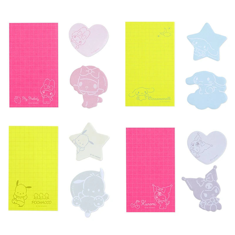 Sanrio Calm Color Sticky Note Set Of 3 3 Sanrio Calm Color Sticky Note Set Of 3