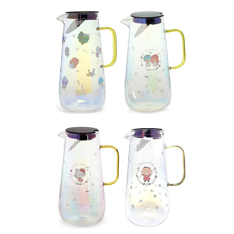 Sanrio Characters Iridescent Glass Pitcher 3 Sanrio Characters Iridescent Glass Pitcher