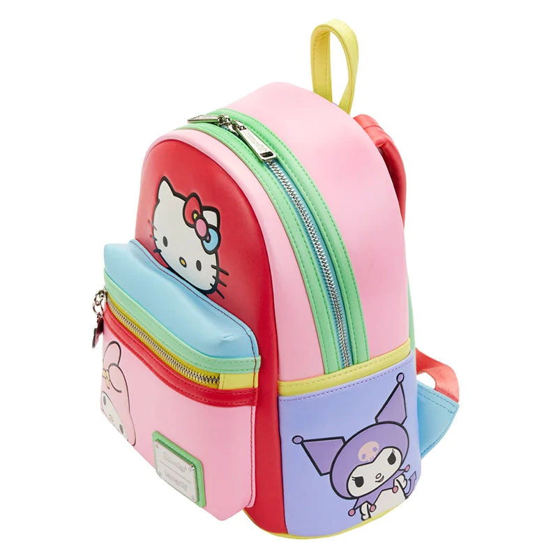 LOUNGEFLY Hello Kitty And Friends Color Block Mini Backpack 6 LOUNGEFLY Hello Kitty And Friends Color Block Mini Backpack - Image 4