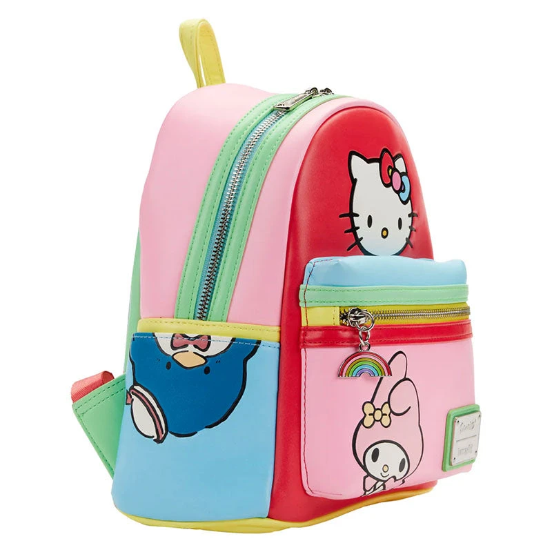 LOUNGEFLY Hello Kitty And Friends Color Block Mini Backpack 4 LOUNGEFLY Hello Kitty And Friends Color Block Mini Backpack - Image 2