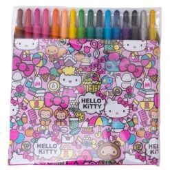 SANRIO Hello Kitty Joyful 16-Color Twist-up Crayon Set