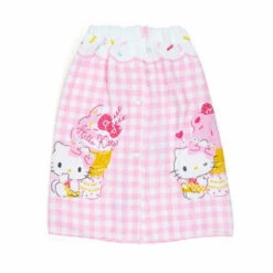 Sanrio Kids Gingham 60cm Wrap Towel -Kids Home Store hkginghamback