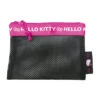 SANRIO Hello Kitty Black & Pink Mesh Pouch