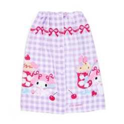 Sanrio Kids Gingham 60cm Wrap Towel -Kids Home Store mmginghamback