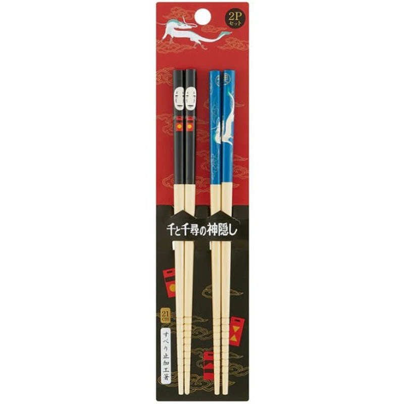 No Face And Haku Bamboo Chopsticks Set 3 No Face And Haku Bamboo Chopsticks Set