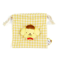 Sanrio Characters Plaid Drawstring Pouch -Kids Home Store pompompurin d500b3b3 6629 47f9 af6f 6b2c35124017