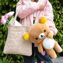 Rilakkuma JapanLA Quilted Tote Bag -Kids Home Store rilakkumatote1