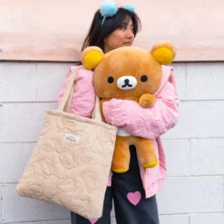 Rilakkuma JapanLA Quilted Tote Bag -Kids Home Store rilakkumatote2