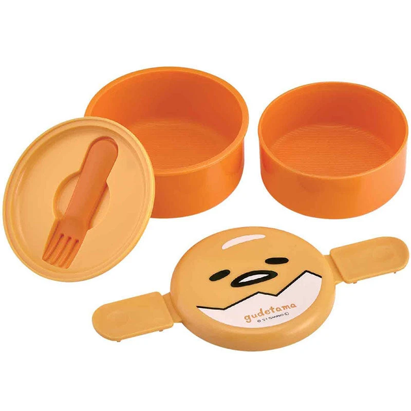 SANRIO Gudetama Round Stacking Bento 4 SANRIO Gudetama Round Stacking Bento - Image 2