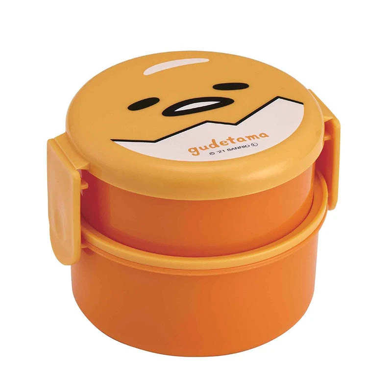 SANRIO Gudetama Round Stacking Bento 3 SANRIO Gudetama Round Stacking Bento