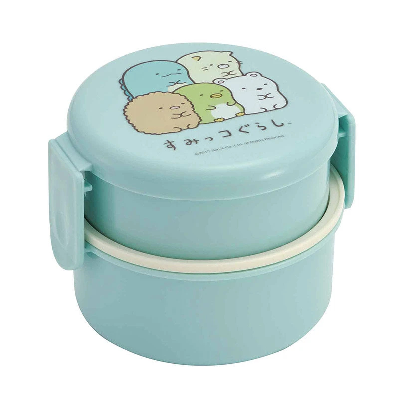 Sumikkogurashi Blue Round Bento Lunch Box 3 Sumikkogurashi Blue Round Bento Lunch Box