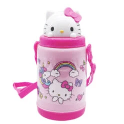 SANRIO Hello Kitty Rainbow Unicorn Pop Up Straw Bottle