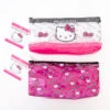 SANRIO Hello Kitty Pink Print Vinyl Pencil Pouch 1 SANRIO Hello Kitty Pink Print Vinyl Pencil Pouch -Kids Home Store vinylpouch